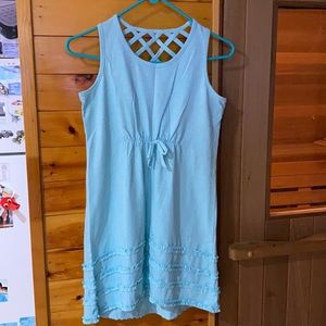 Boston Traders Girls Dress 👗 light blue color, size L(12-14)